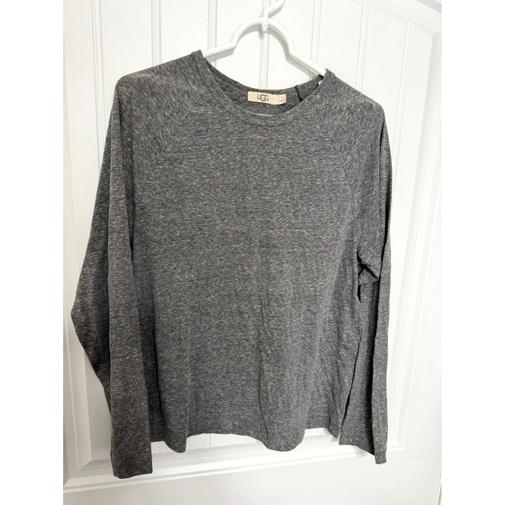 UGG Long Sleeve Shirt Mens S Gray Heathered Raglan Crew Neck Tri-blend 1106629